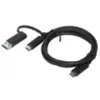 Image de Lenovo Câble hybride USB-C vers USB-A - Noir