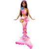 Image de JDM73 Poupée sirène 33 cm cheveux bruns méchés violet