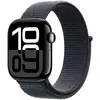 Image de Apple Watch Series 10 GPS 42 mm Aluminium Noir de Jais Bracelet Sport Textile Encre Violette