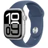 Image de Apple Watch Series 10 GPS + Cellular 42 mm Aluminium Argent Bracelet Sport Denim M/L