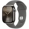 Image de Apple Watch Series 10 GPS + Cellular 42 mm Titane Naturel Bracelet Sport Gris Minéral S/M