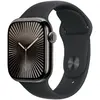 Image de Apple Watch Series 10 GPS + Cellular 46 mm Titane Ardoise Bracelet Sport Noir S/M