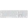 Image de Clavier à membrane Apple Magic Keyboard Touch ID Numérique AZERTY Blanc en occasion ou reconditionné