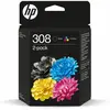 Image de HP 308 Pack de 2 cartouches d'encre authentiques Noir/Trois couleurs