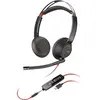 Image de HP Poly Blackwire 5220 USB-C Stéréo Noir + Connexion 3.5 mm + Adaptateur USB-C/A (Bulk)