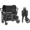 Image de VEVOR Poussette Chariot 4 Enfants Pliable à Quatre Roues 150 kg pour Camping