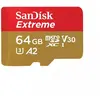 Image de SanDisk Extreme microSDXC UHS-I U3 64 Go + Adaptateur SD