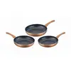 Image de Lot de 3 Poêles en pierre 20 24 28cm Induction cuivre Cenocco CC2001-COP