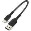Image de Câble USB vers Lightning MFI Charge Synchronisation Compact 15cm Belkin Noir