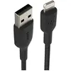 Image de Belkin Câble USB vers Lightning MFi 18W Nylon Tressé 1m Charge et Synchro Noir