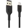 Image de Belkin Câble USB vers Lightning MFi 18W Nylon Tressé 2m Charge et Synchro Noir