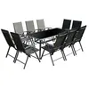 Image de Table de jardin et 10 chaises en aluminium RIMINI
