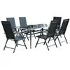 Image de Table de jardin et 6 chaises en aluminium RIMINI