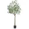 Image de VEVOR Arbre Artificiel Eucalyptus Plante Artificielle Réaliste Haute 800x1810 mm