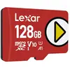 Image de Lexar Carte Mémoire MicroSDXC Gaming Haute Vitesse 128 Go Rouge