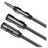 Image de Câble répartiteur Jack 3,5 mm mâle vers 2 femelles 0,15 m Noir
