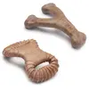 Image de Jouet à mâcher pour chiot Benebone Dental chew-wishbone BacoN Marron TU CY0386