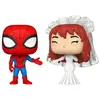 Image de Marvel - Pack 2 Figurines POP! Superhero Couples Spider-Man & MJ (Mariage) 9 cm