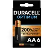 Image de Pack de 6 piles Duracell Optimum AA 1,5 V LR06 Noir