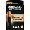 Image de Duracell 6 Pile Alcaline Optimum Aaa - 6 Unités - Duracell