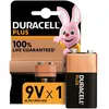 Image de Pile alcaline Duracell Plus 9V 6LR61 Noir