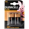 Image de Duracell Plus Power (2 pcs, 9V Block, 580 mAh), Batteries + piles