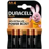 Image de Pack de 4 piles alcalines Duracell Plus MN1500 AA 1,5 V Noir et Orange