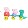Image de Tomy Toomies Pull Along Peppa (E73527) - Wibble Wobble Action Peppa Pig, George & Dinosaur Toy - Whe