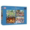 Image de Puzzle 4x500 pièces VILLAGE CELEBRATIONS GIBSONS Carton Multicolore