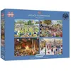 Image de Gibsons G5051 Puzzle 4 x 500 pcs. Village Celebrations (500 pièces)