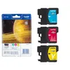 Image de Brother LC1100 Rainbow Pack - Jaune, cyan, magenta - original - coque avec sécurité - cartouche d'encre - pour Brother DCP-6690CW, MFC-490CW, MFC-5490CN, MFC-790CW, MFC-990cw