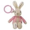 Image de Peluche vibrante et remontante 21cm avec anneau d'attache Flopsaut Pierre Lapin Original
