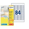 Image de Avery Mini Labels - Adhésif permanent - blanc - 46 x 11.1 mm 8400 étiquette(s) (100 feuille(s) x 84 étiquettes