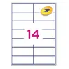 Image de Office Star - Blanc - 99.1 x 38.1 mm 1400 étiquette(s) (100 feuille(s) x 14 étiquettes