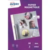 Image de Pack de 3 feuilles papier magnétique brillants A4 Avery Dennison Blanc pour imprimantes jet d'encre