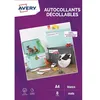 Image de Autocollant Décollable Blanc Mat - A4 - Jet D'encre