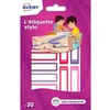 Image de àtiquette Stylo Blanche Avec Bordure - 50 X 10 Mm - Rose