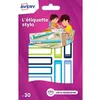 Image de àtiquette Stylo Blanche Avec Bordure - 50 X 10 Mm - Bleu