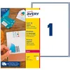 Image de Etiquettes opaques de masquage laser 199,6 x 289,1 mm Avery blanche - Boîte de 25