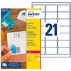 Image de Etiquettes opaques de masquage laser 63,5 x 38,1 mm Avery blanche - Boîte de 525