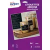 Image de Pack de 3 feuilles autocollantes effaçables A4 Avery Dennison Noir Ardoise
