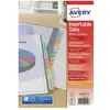 Image de Avery, Classeur : accessoires, Intercalaires à onglets, 6 touches, PP, transparent dimensions : A4, couleur touches assorti, 180