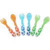 Image de Munchkin, Vaisselle + couverts pour enfants, cuillères et fourchettes colorées