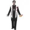 Image de Déguisement zombie religieux homme Halloween Large