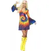 Image de Déguisement hippie sexagénaire avec vêtement - M