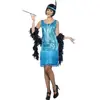 Image de Déguisement cabaret années 20 bleu femme Medium