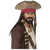 Image de Chapeau pirate marron avec cheveux dreadlocks - Déguisements et fêtes