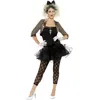 Image de Costume Annees 80 Noir Et Or Madonna - Noir - M