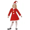 Image de Costume Mini Miss Santa Flanelle Enfant - Rouge - 130 cm