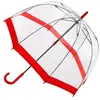 Image de Parapluie transparent cloche rouge Birdcage Fulton